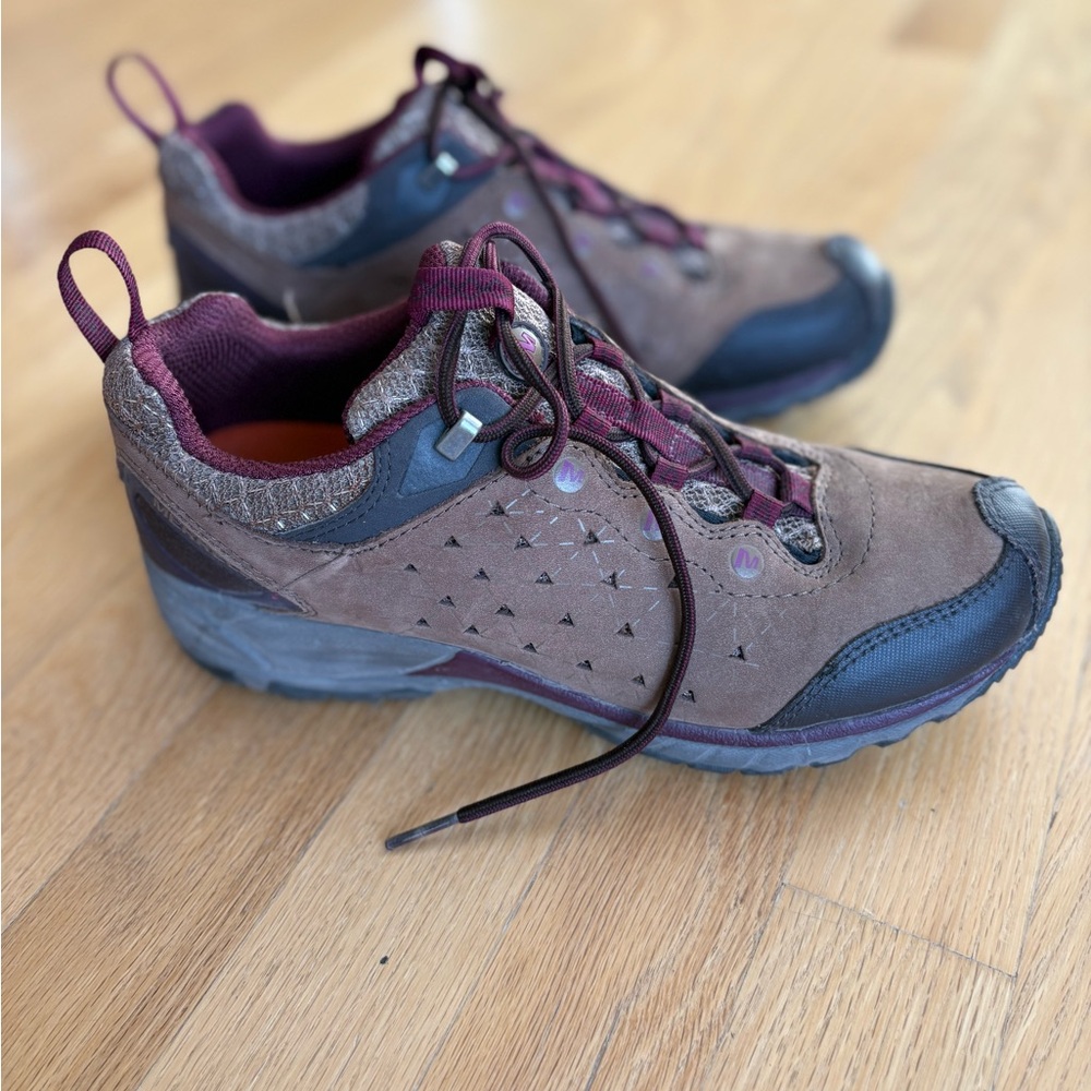 Merrell Women's Athletic Shoes in Brown and Burgundy